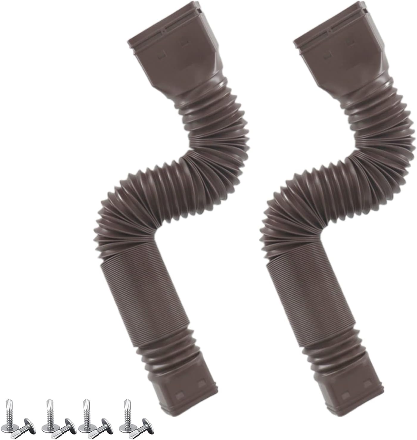 BEAUTIFABLE 2Pack Rain Gutter Downspout Extensions Flexible Drain