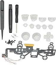 Controller Repair Kit for Ps4, Luminated Gamepad Buttons 8 Colors 19 Modes Diy Repair Replacement Kit, Led Buttons Kit for Ps4 Controller, Include Screwdriver/Joystick Buttons/Light Board