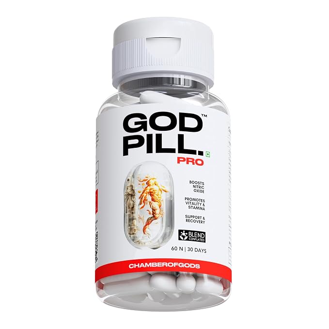 Chamberofgods Godpill Pro - 360° Testosterone & Blood Flow Support Supplement for Men | 30 Days Cycle