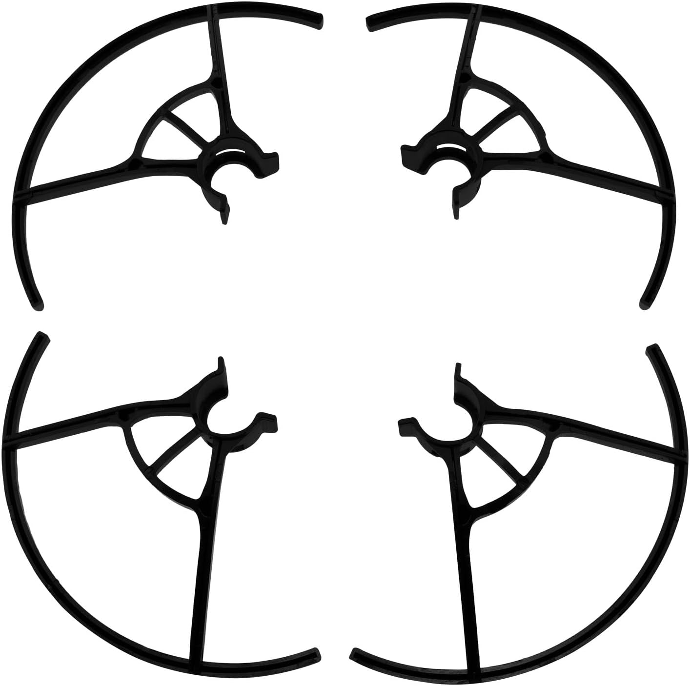 Lovelysp-Crash Guard Cover Bumper for DJI Tello Drone Propeller Protector Black Propeller Blade Drone Propeller Protector-1 Set