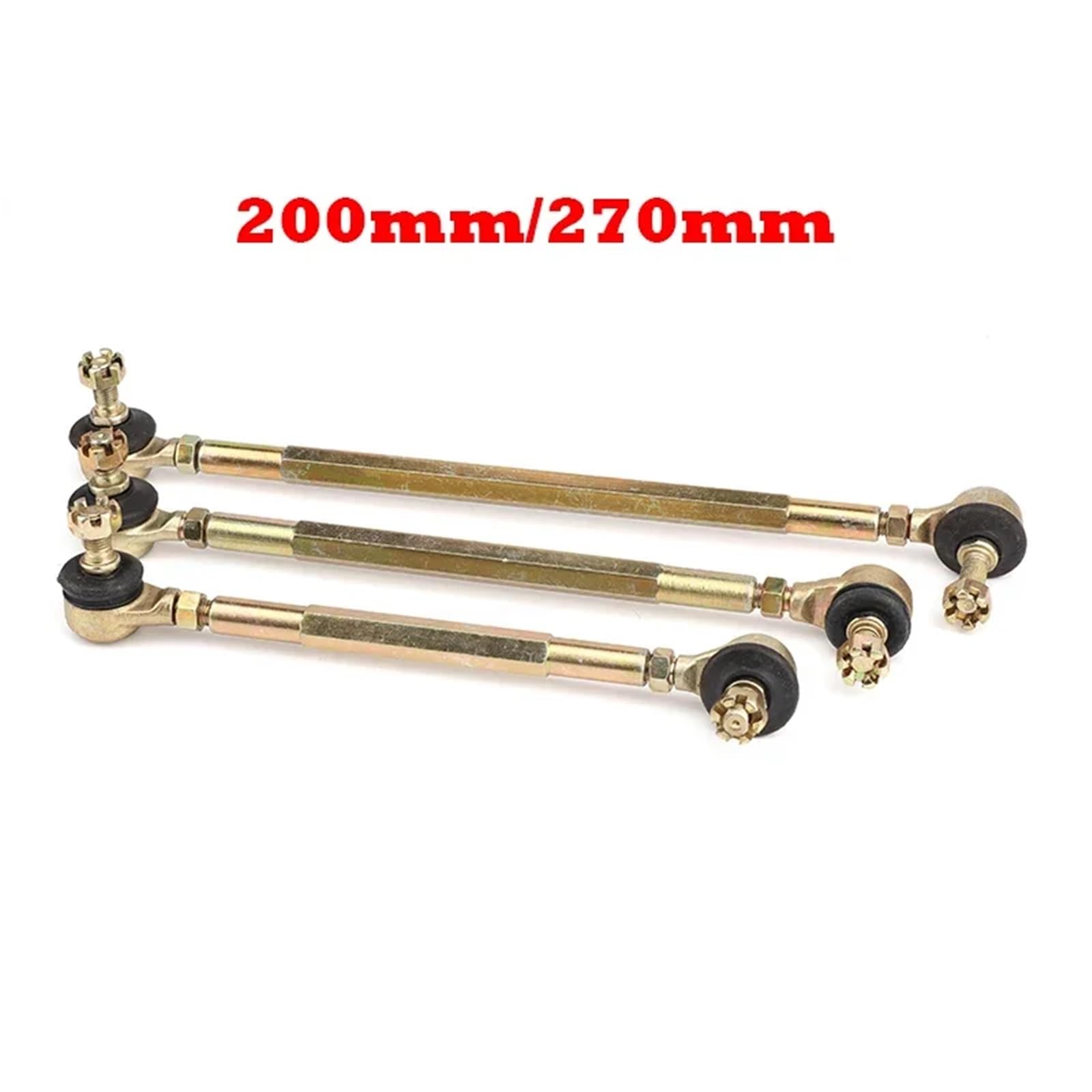 1 para 200MM-270MM M10 Przegub kulowy drążka kierowniczego do modyfikacji 4-kołowego gokarta 50cc-250cc wymiana(260MM)