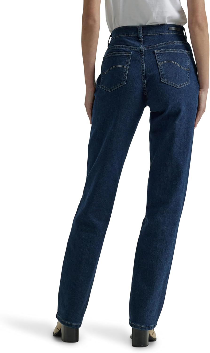 LEE Women's Relaxed Fit Straight Leg Jean, Premium Dark, 18 Long - Image 3