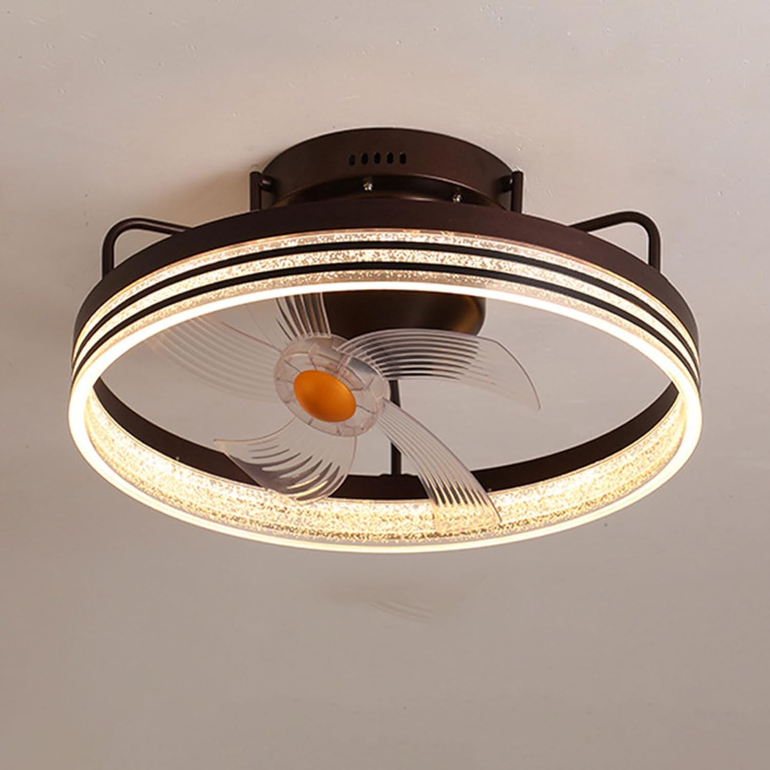 Indoor Mute Ceiling Fan Light 360° Rotating Ceiling Fans with Light Remote 6 Speeds Timing Mute Fan Light 30W LED Dimmable Ceiling Lighting for Bedroom Terrace Dining Room Living Room