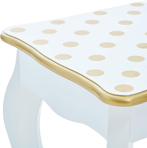 Miniatura 48 de Teamson Kids Juego de tocador con espejo y taburete, escritorio de maquillaje para niños con espejo para niñas pequeñas, tocador de madera para