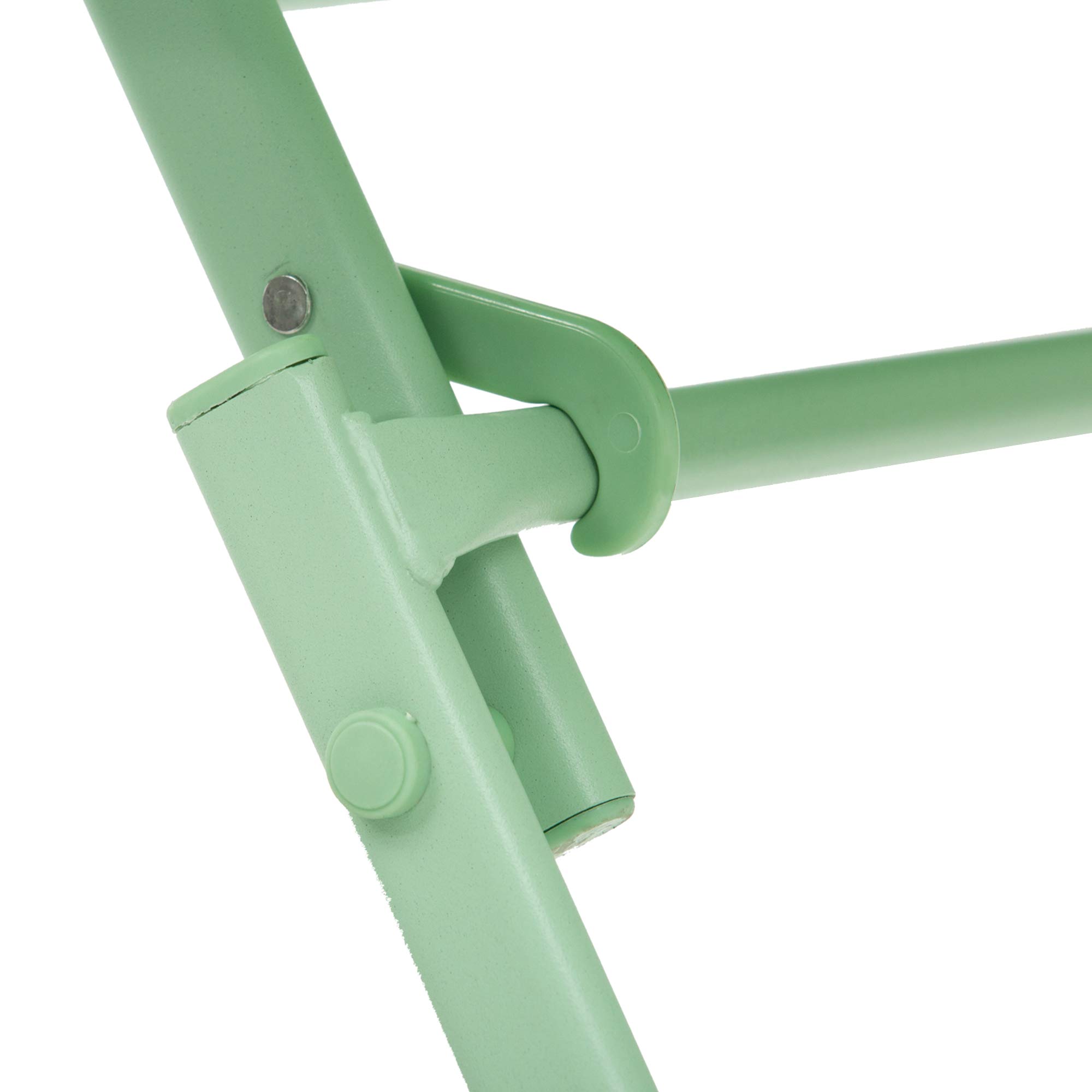 Outsunny Salon de Jardin Bistro Pliable Table Carrée 60x60x71 cm Métal Thermolaqué Vert d'Eau avec 2 Chaises