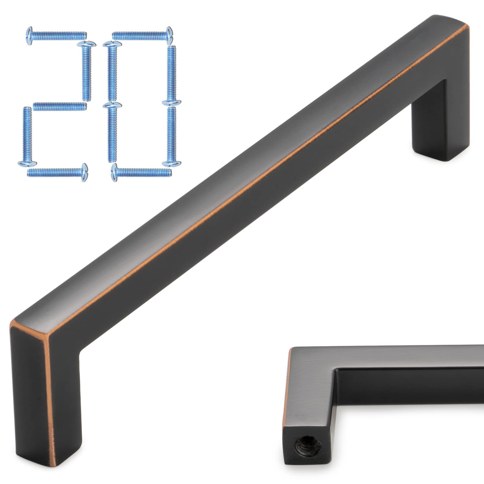 KOOFIZO 20 Pack 5 in Oil Rubbed Bronze Cabinet Pulls, Drawer Handles 1816