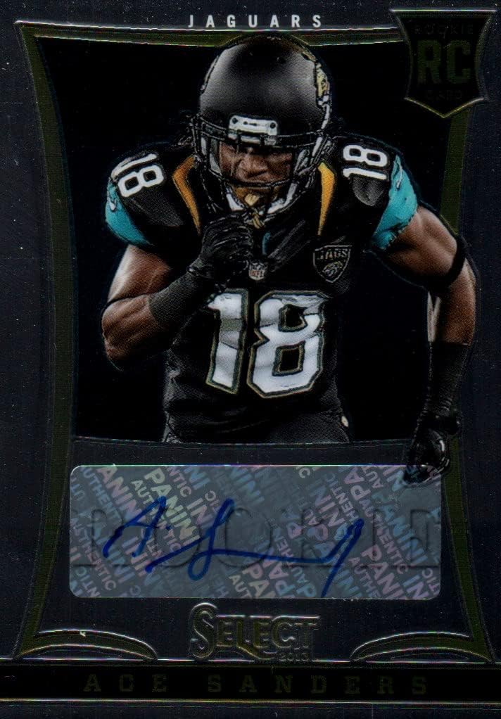 Ace Sanders Autographed & Serial Numbered 122/499 Select Rookie Card Collectible Football Card - 2013 Panini Select Rookie Football Card #153 (Jaguars) Free Shipping & Tracking