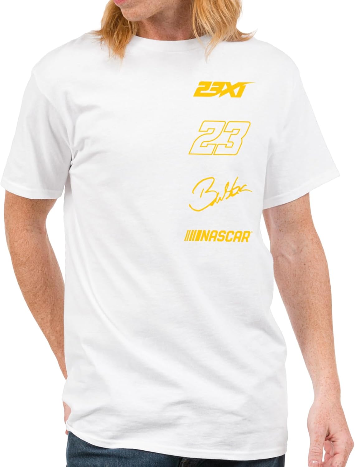 Junk Food Men's Nascar-Driver Sponsors Stacked Logos-Adult Sports Fan Short Sleeve Tee Women