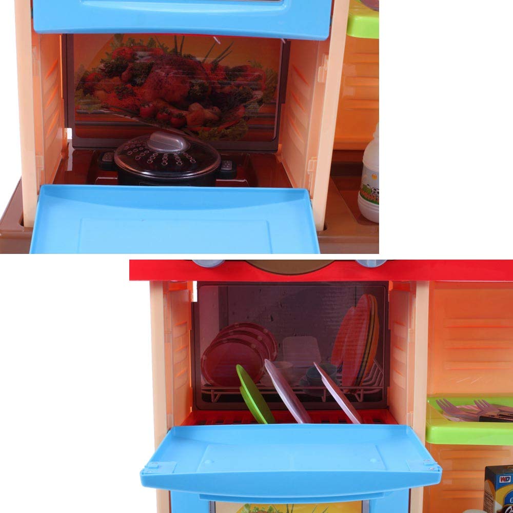 Bakaji Cucina Giocattolo per Bambini con Fornello Funzionante Luci e Suoni forno e Lavastoviglie Apribili Lavello e 30 Accessori My Little Chef Gioco Inclusi Dimensione 52 x 26 x 72 cm (Azzurro)