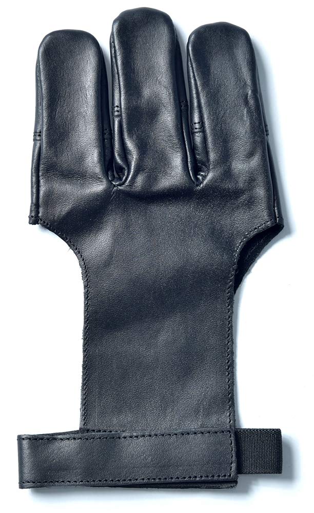 Universe Archery Leather Archery Glove | Handmade Shooting Hunting Three Finger Gloves | Recurve Bow Archery Cow Hide Leather Gloves | Excellent Fitting
