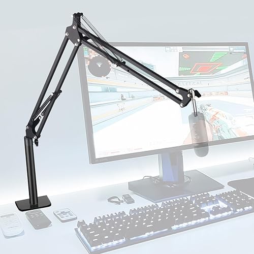 Miniatura 3 de Soporte de micrófono con brazo de micrófono para Blue Yeti HyperX QuadCast SoloCast Yeti Nano Snowball SM7B Q2U Fifine K669B y otros micrófonos,