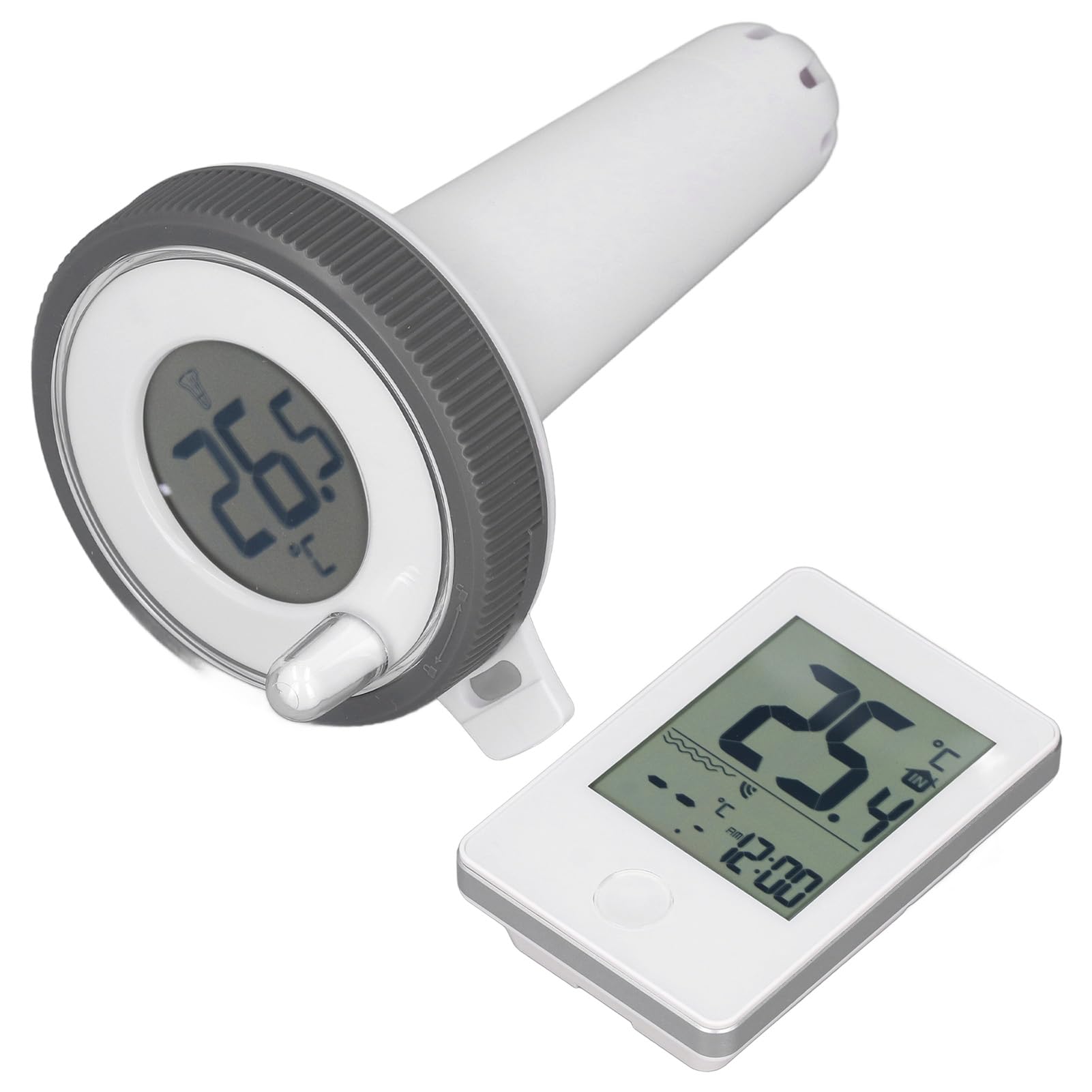 Termometro Digitale per Acqua, Display LCD Impermeabile, Portata Massima 60 M, Ricevitore per Interni, Accessori Pratici per Interni
