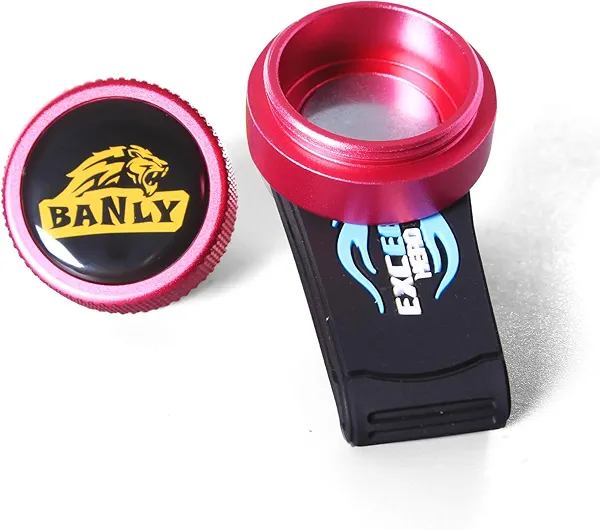 Banly Round Pool Chalk Holder - Portable Pool Cue Chalk Holder, Magnetic Mini Chalk Holder Pool Billiards, Pool Cue Chalk Case Container Box for Billiard Cue Tip Tool Snooker Pool Table Accessory