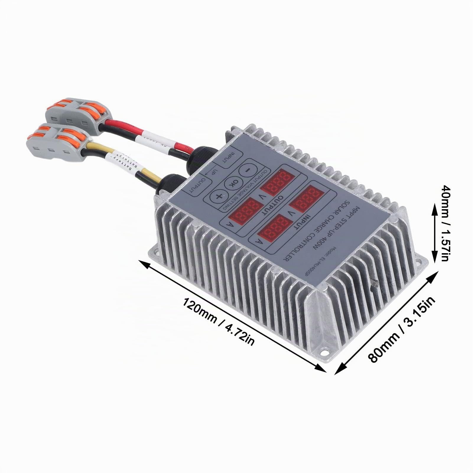 Contrôleur Charge Solaire Mppt Boost 400w Étanche Affichage Led Pour Panneaux Photovoltaïques Énergie Renouvelable