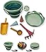 Schildkröt® 7in1 Sand Toys Set in Bio-Qualität: Innovatives Sand-Spielset mit 6 Werkzeugen aus Zuckerrohr zum Graben, Formen, Sieben und Rechen, Faltbarer 3 Liter Eimer