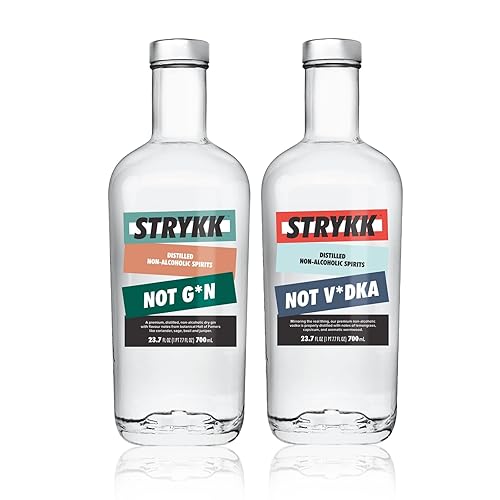 STRYKK SPIRITS - Paquete doble sin alcohol a prueba de cero alcohol, no VODKA ni GIN, todo natural, sin azúcar, grasa, carbohidratos o sabores