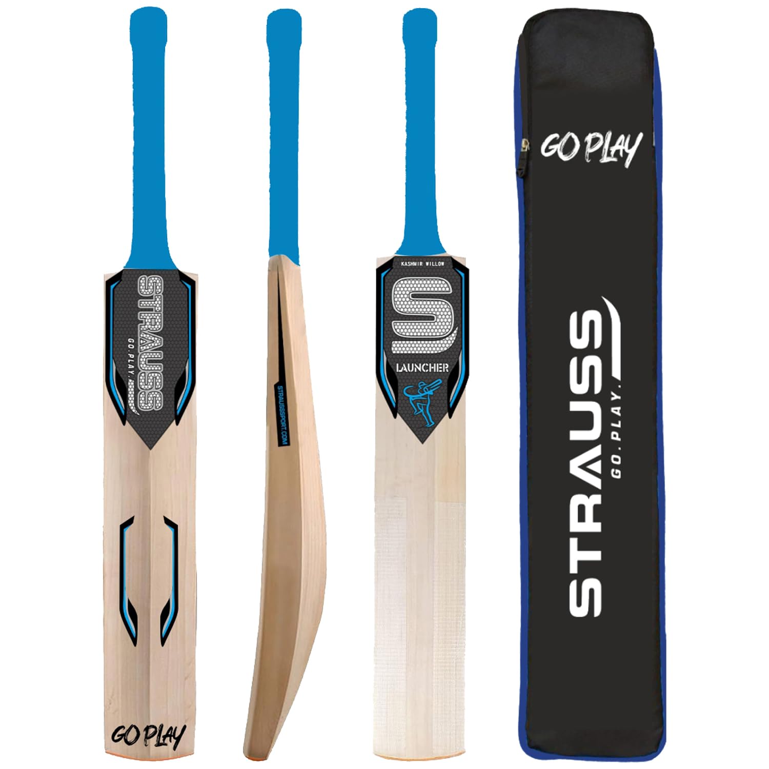 Strauss Launcher Cricket Bat | Kashmir Willow | Cricket Bat with Grip for Gully Cricket & Tournament Match | Standard Tennis Ball Bat for Cricket | Size: 5 (800-900 Grams) (B0CKYNMCZR) Amazon Price History, Amazon Price Tracker