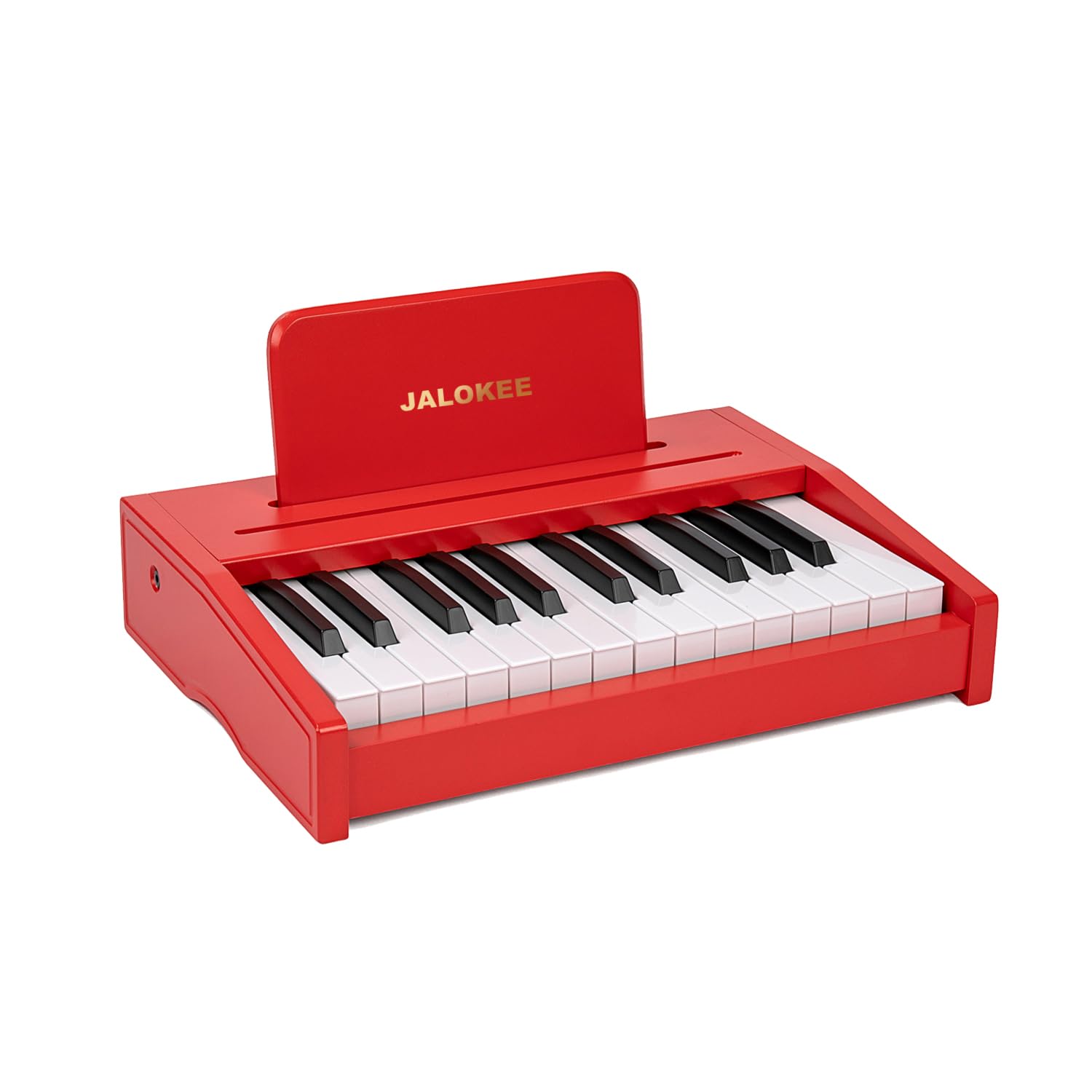 JALOKEE Kids Piano Keyboard, Digital Piano for Kids, Music Educational Instrument Toy, Wood Toy for 3+ Girls and Boys (Red, 25 Keys)