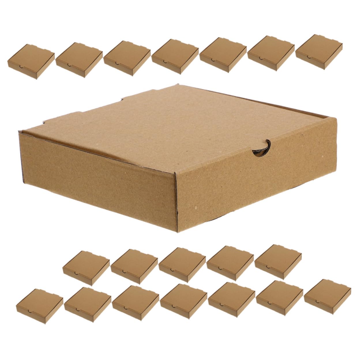 VALICLUD 20 piezas Unidades Cajas Pizza Kraft Resistentes Cartón Corrugado Cuadrados para Galletas y Comida para Llevar