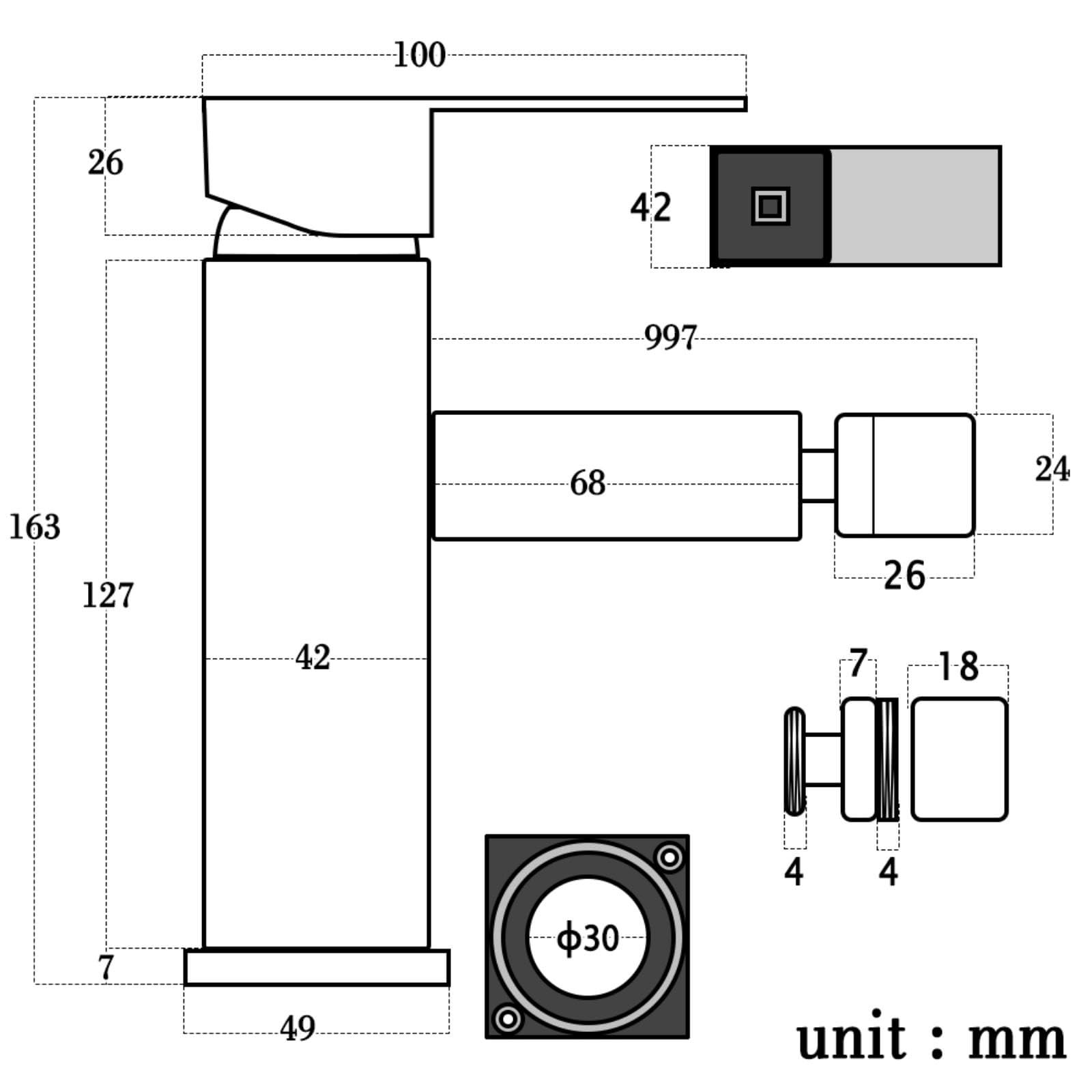 Mosiężna bateria toaletowa bidet zestaw ręczny bateria bidetowa do łazienki pojedynczy uchwyt ciepła i zimna woda łatwa instalacja nowoczesny design do zlewozmywaków
