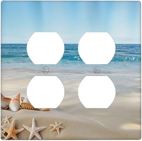 Miniatura 21 de Cubierta de Interruptor de Luz de 1 Gang con Escena de Flores de Grecia Mediterránea, Dispositivo Individual Basculante/GFCI, Placa Decorativa