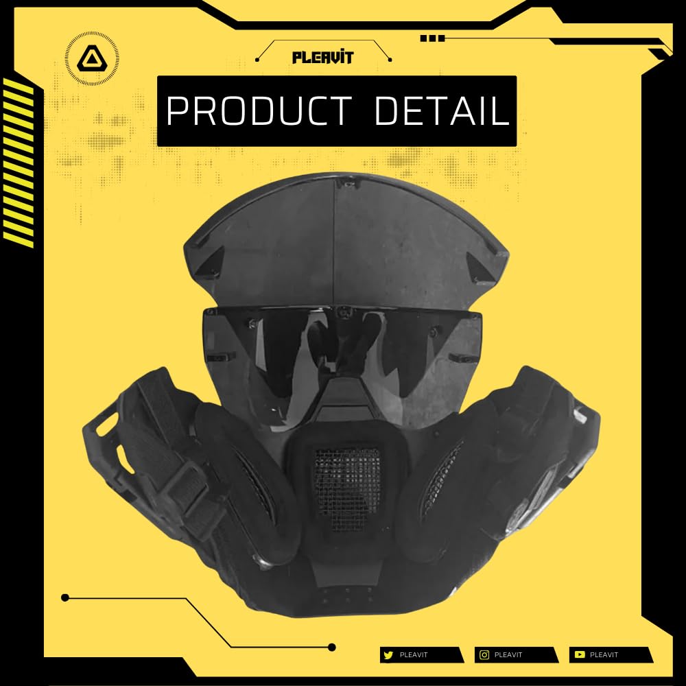 【希少】エアソフト　フルフェイスヘルメット メッシュガード付き　コスプレ Amazon | izerhfd(きさ) サイバーパンク コスプレ ヘルメット マスク