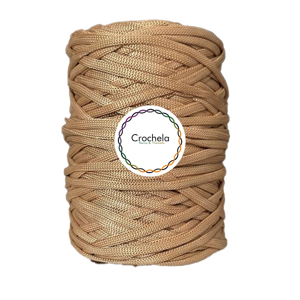 Crochela 4 MM Knitted Macrame Cord/Thread/Dori for Crochet, Knitting and Macrame (Weight : 250 Grams | Length : 100 Meters) (Light Brown)-picture-28