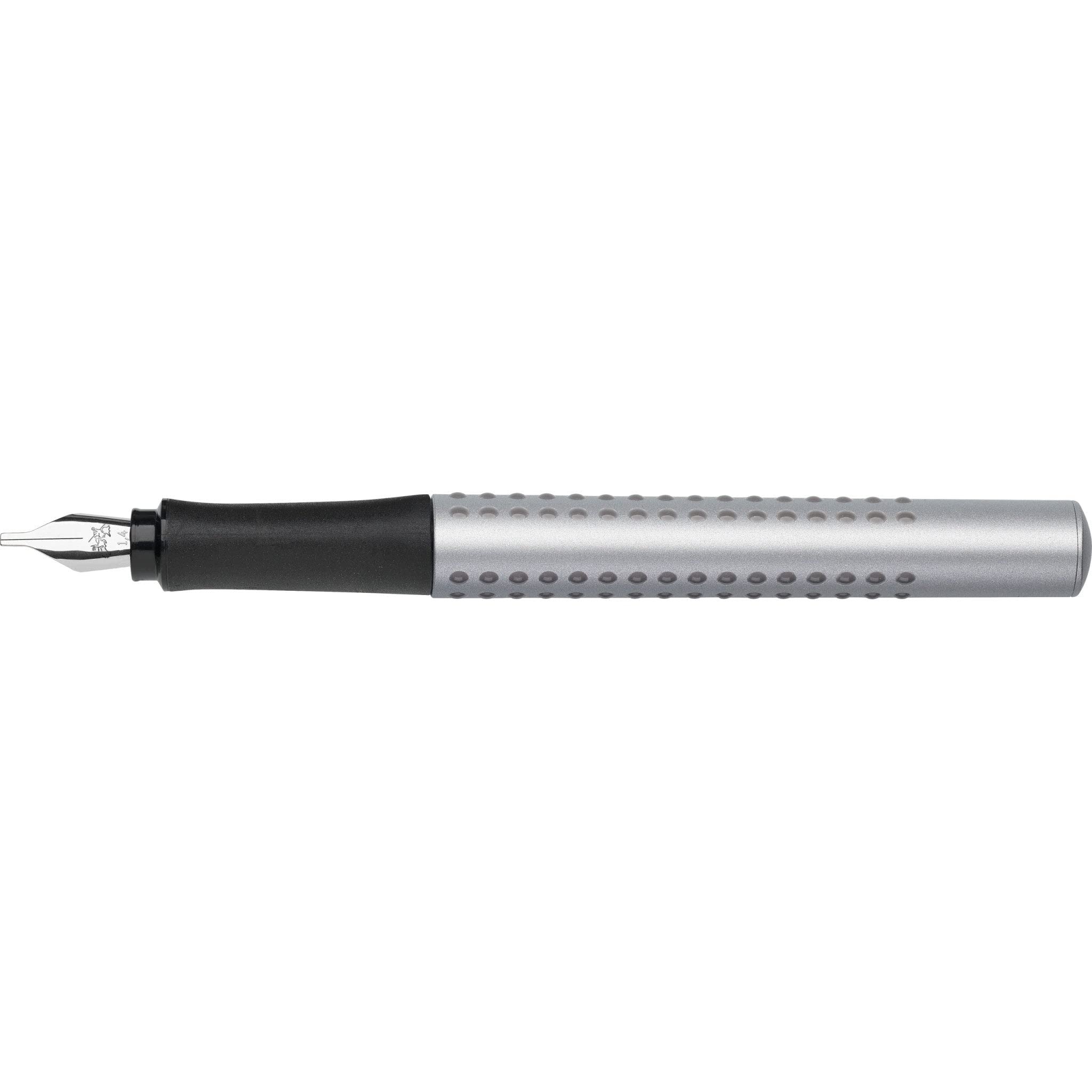 Faber-Castell 201629 – Grip 2011 zestaw do kaligrafii, srebrny, z tuszem w kolorach czarnym, różowym i królewskim błękit