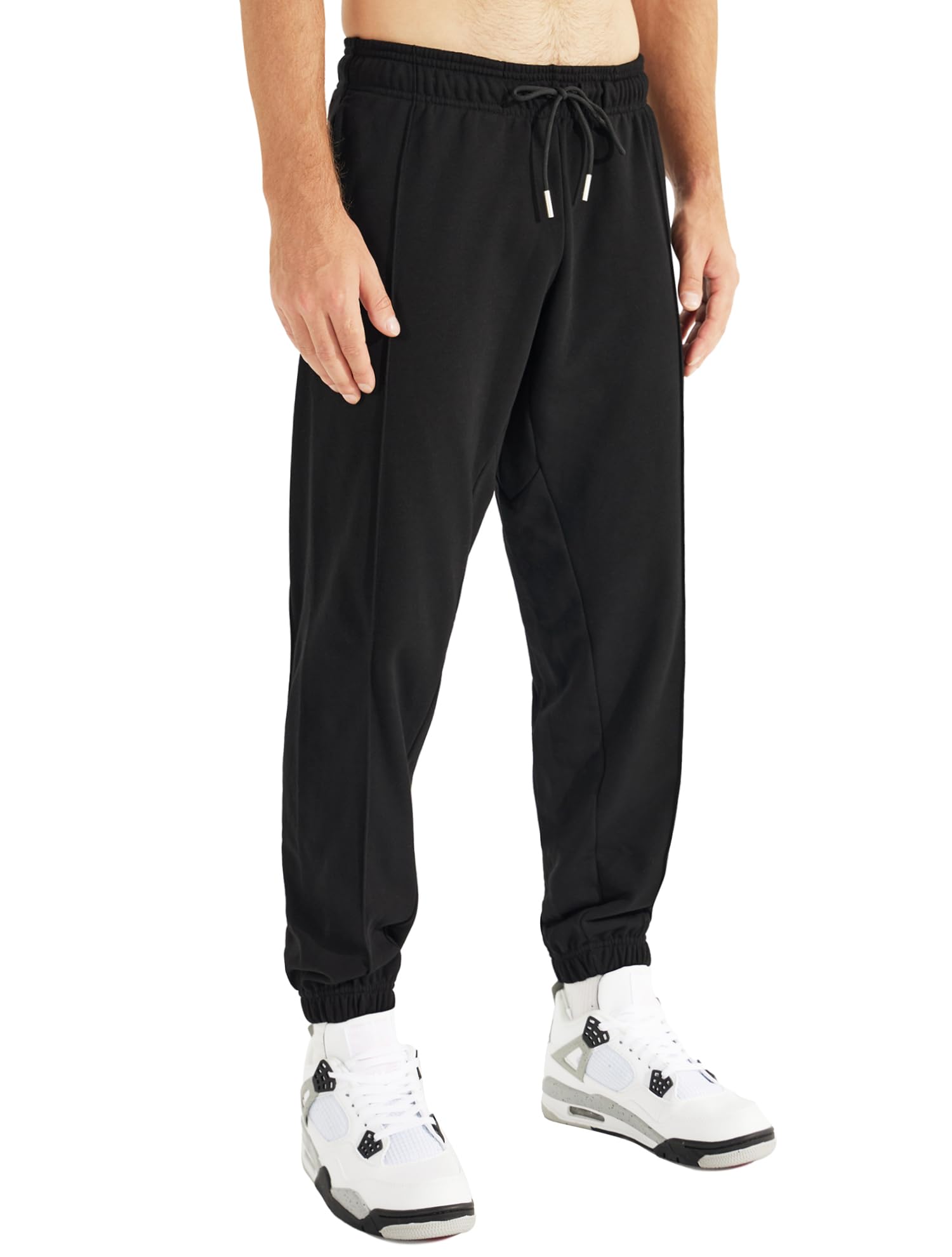 Pantaloni sportivi leggeri da uomo, vestibilità larga, con tasche profonde, per allenamento, basket, allenamento
