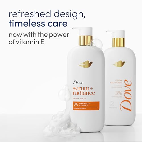 Image of Dove Serum Body Wash Glow Recharge with Vitamin C, 18.5 oz | Brightening serum body wash with 3% serum, exfoliating minerals and vitamin C for dull, uneven skin