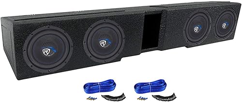 Rockville (4) Subwoofer de audio para automóvil K5 W8K5S4 de 8 pulgadas, paquete de subwoofer Quad de 8 pulgadas, compatible con Ford F150 Super