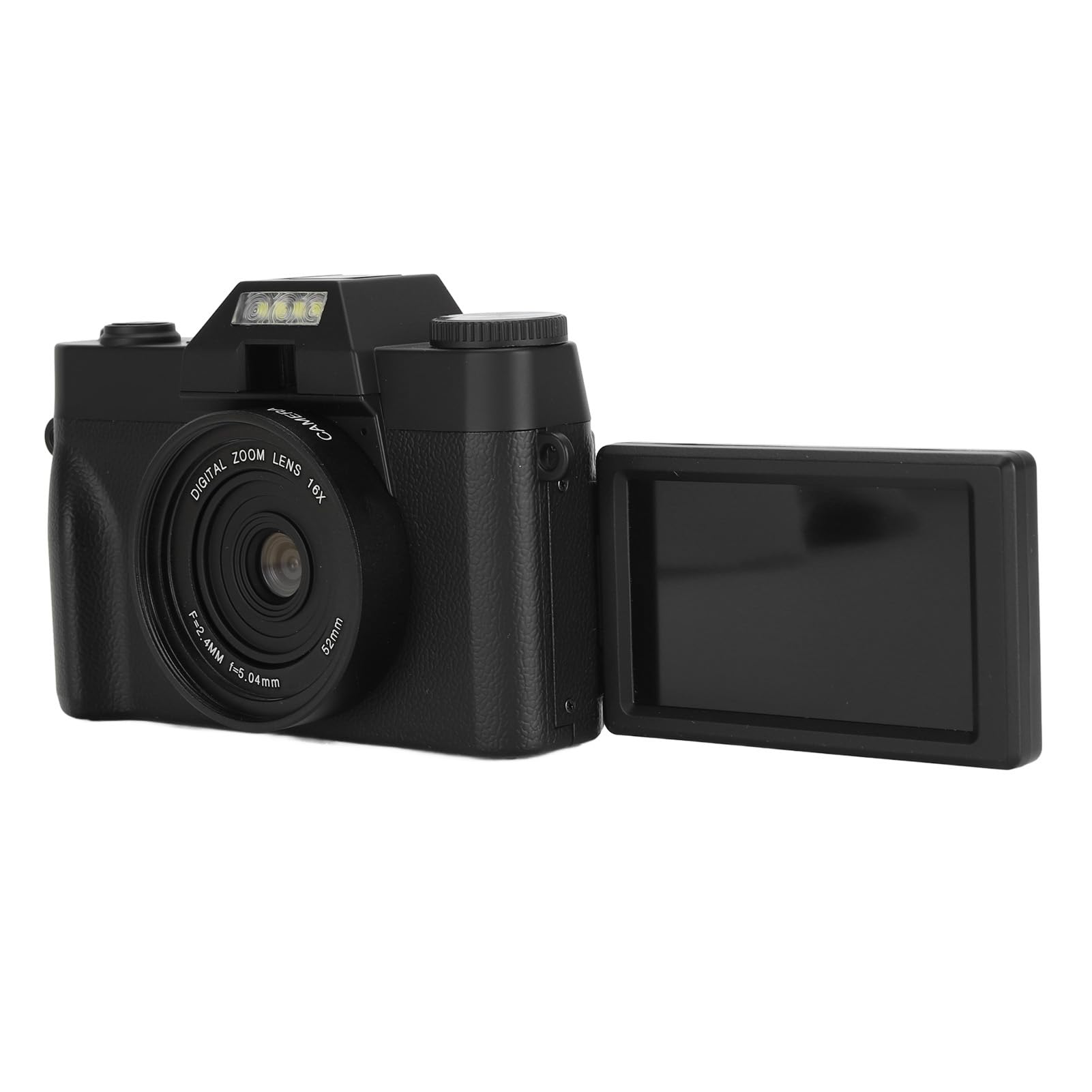 Cyfrowy Aparat 4K do Robienia zdjęć i Filmów, 48 MP Aparat do Vlogowania z automatyczną regulacją Ostrości, Wi-Fi i 16-krotnym Zoomem Cyfrowym, 3-calowy Przenośny Aparat Podróżny