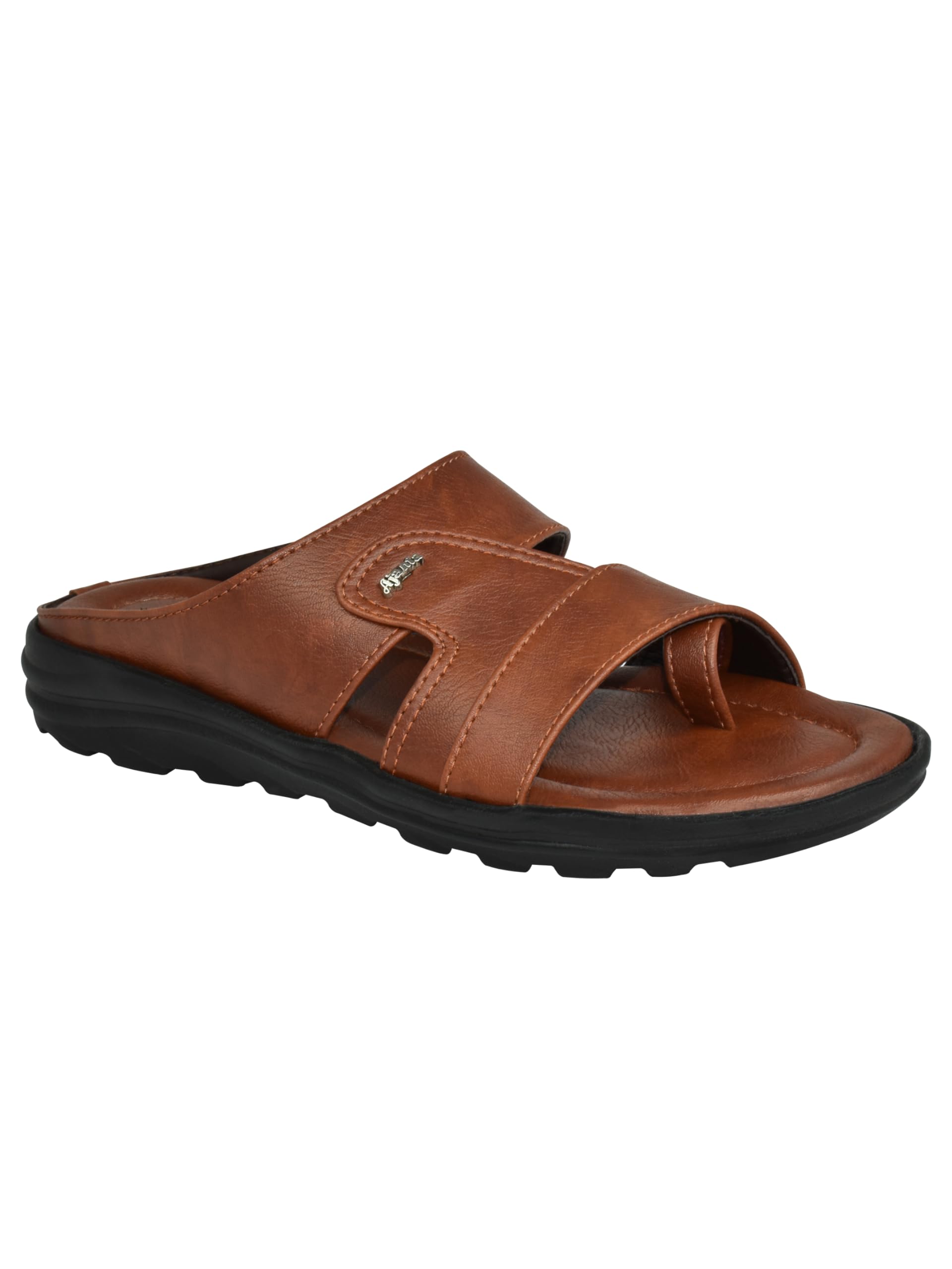 AJANTA Lightweight Stylish Flat Tan Sandals for Men (B0D5MLLNWD) Amazon Price History, Amazon Price Tracker