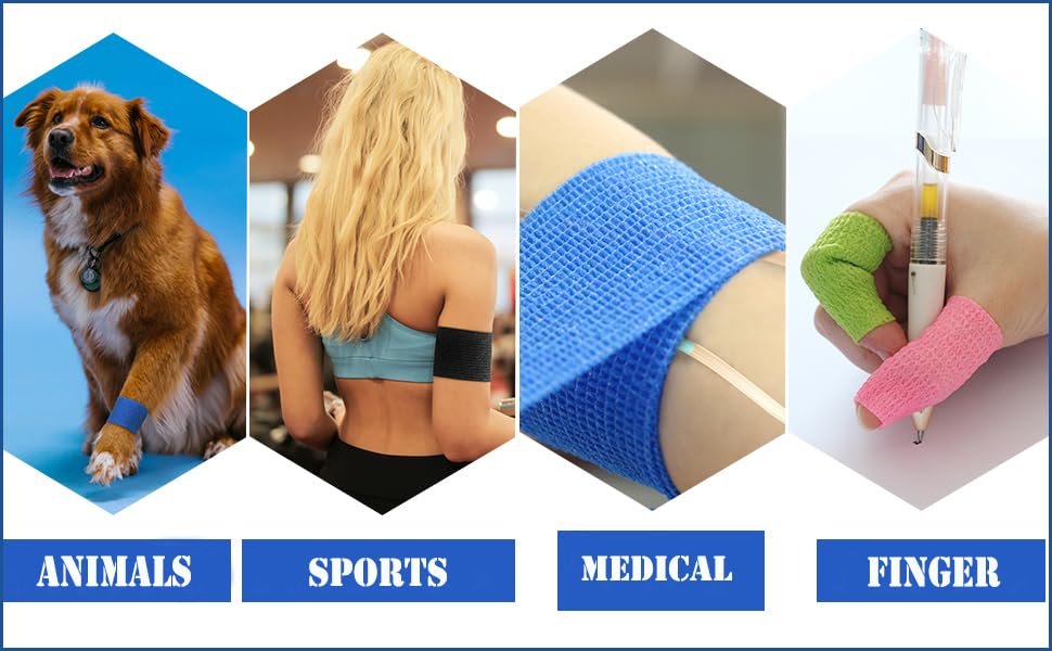 Image of A-Tape Breathable Self Adhesive Cohesive Bandage for Humans & Pets (Dogs, Cats, Birds) -Sports, Wrap, Athletic, Non Woven First Aid Medical, Wrist, Swelling (10 cm X 4.5 mtr) (Pack Of 6, Beige)