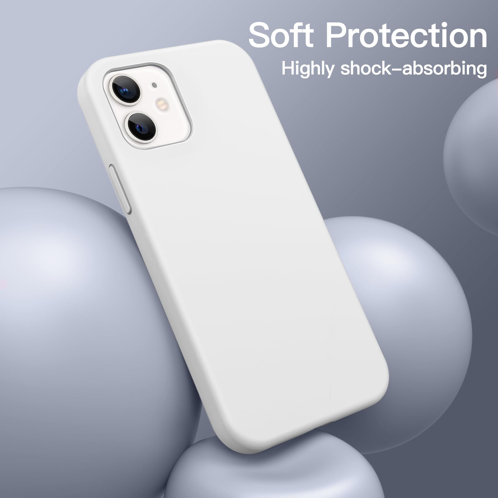 SURPHY Cover Compatibile con iPhone 12 Mini, Custodia in Silicone Liquido con Fodera in Microfibra, Full Body Case per iPhone 12 Mini, Rosso Scuro