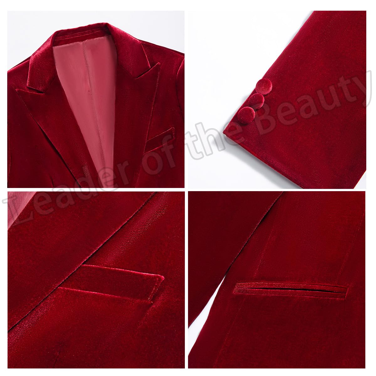 Vestito da donna in velluto 2 pezzi da ufficio Lady Blazer e pantaloni da festa di nozze
