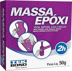 Tekbond Massa Epóxi 50g Adesivo Para Vidro e Cimento