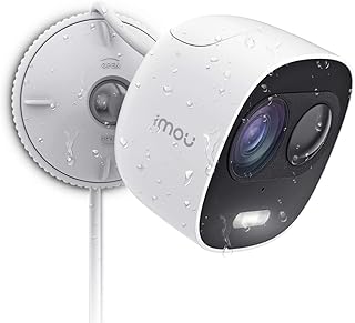 Imou WLAN Kamera aussen 1080P Sirene & Licht Alarm, wetterfest, funktioniert mit Alexa ONVIF RTSP, Gegensprechfunktion Bew...