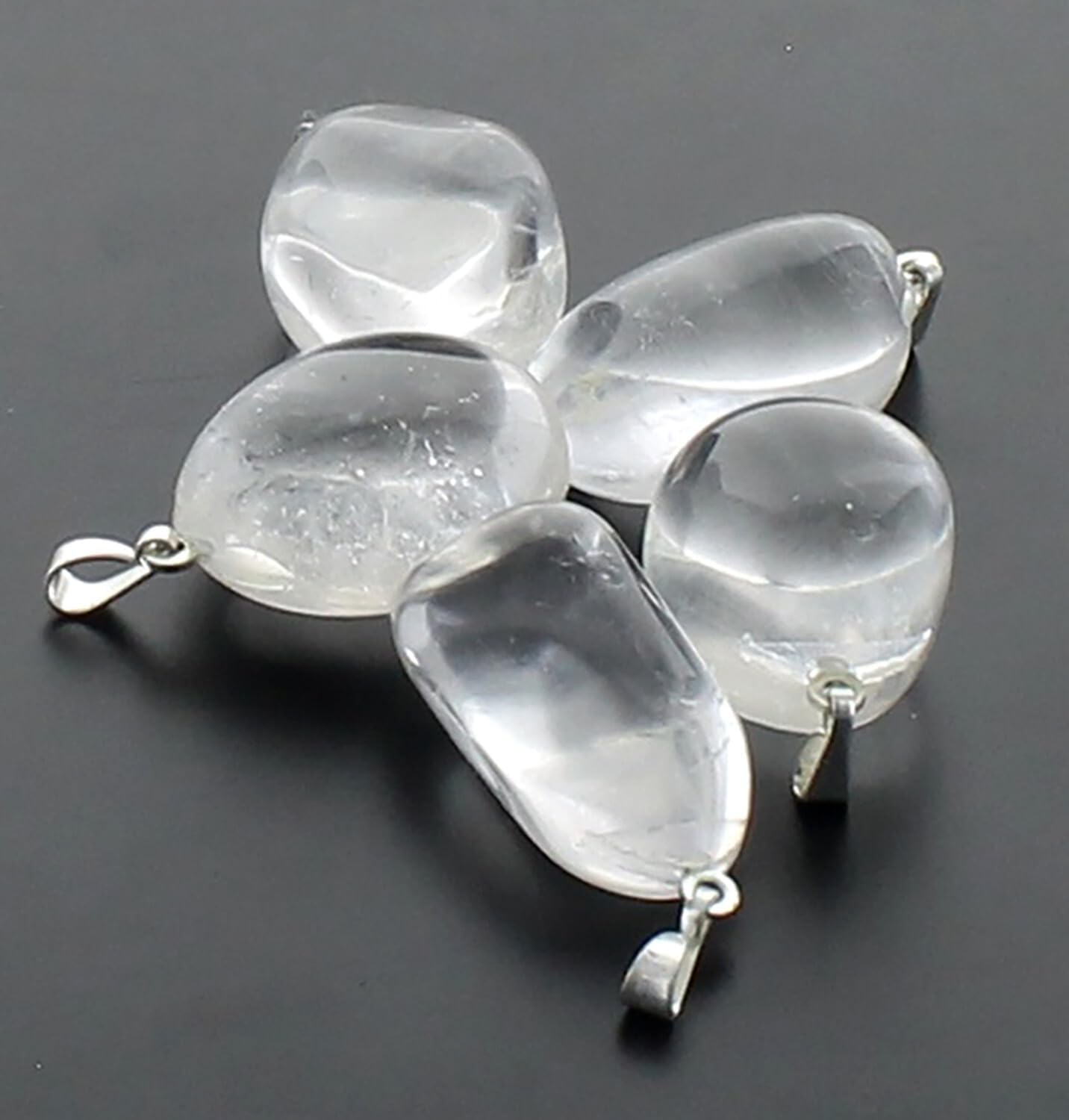 Pendentif pierre roulée - Cristal roche