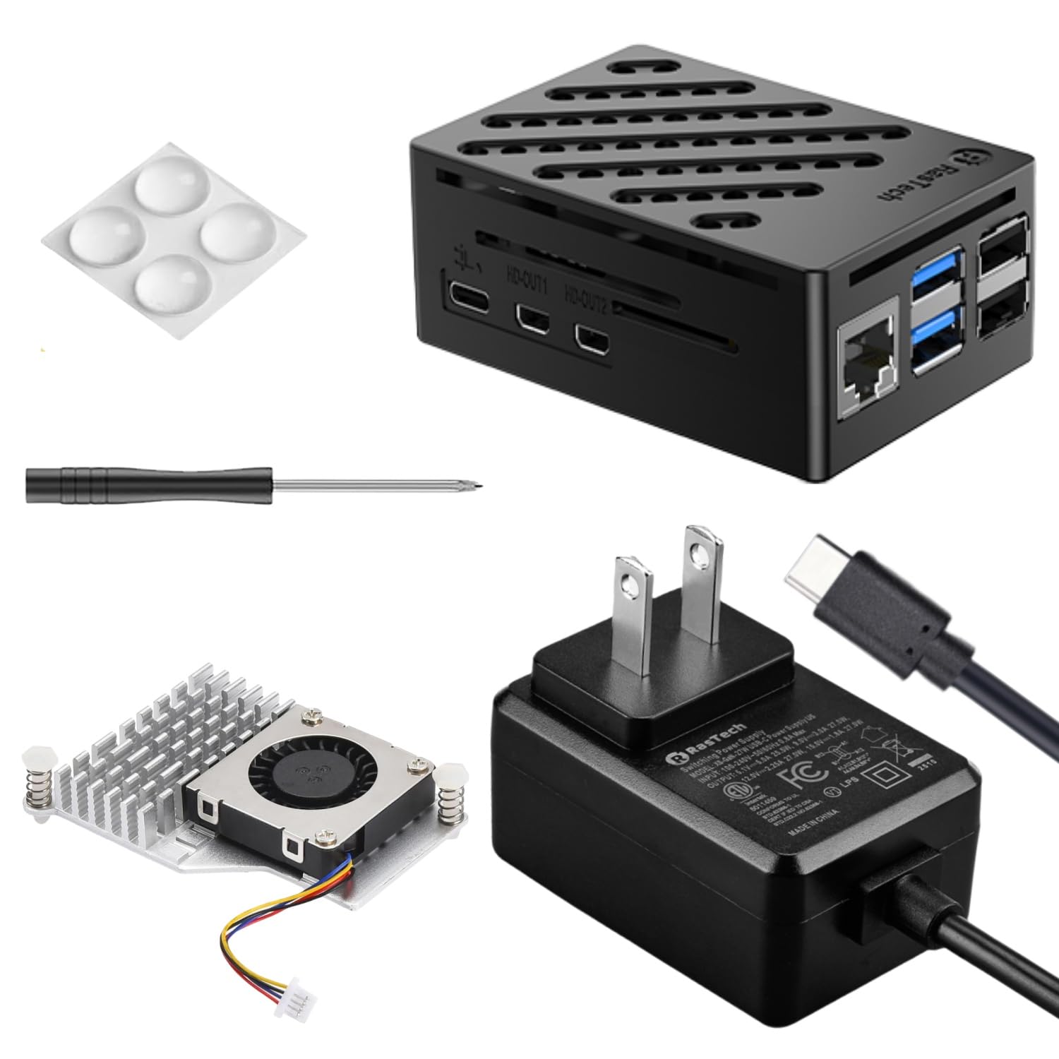 Amazon.com: RasTech Accessories Kit for Raspberry Pi 5 with GaN