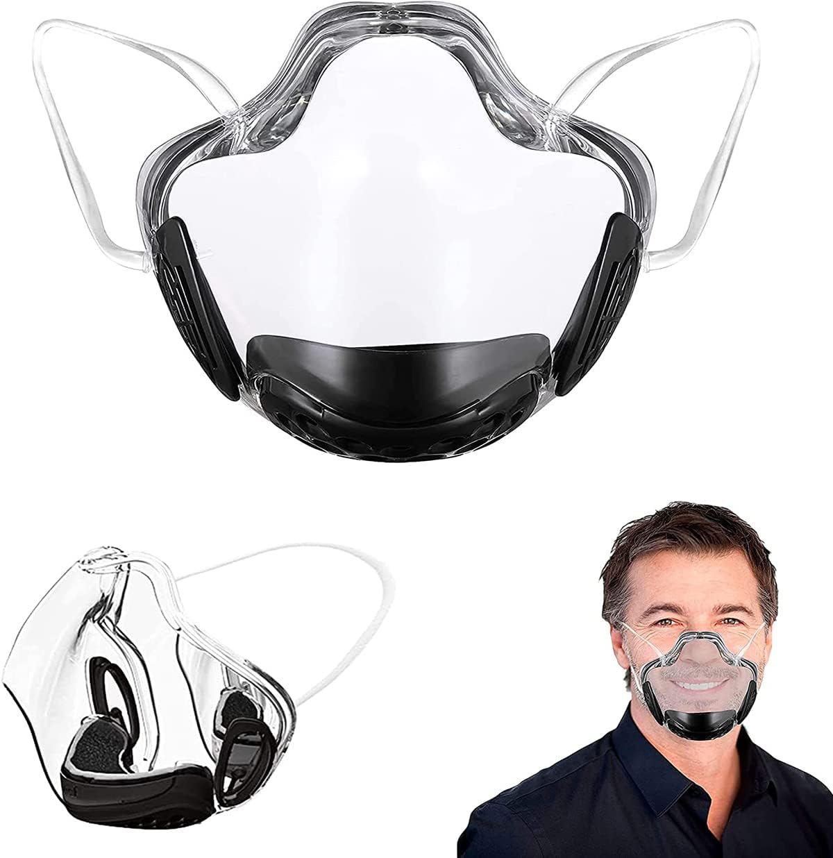 Radical Alternative Transparent Shield, Upgraded Breathable, All Clear, Visible Reusable Bandanas