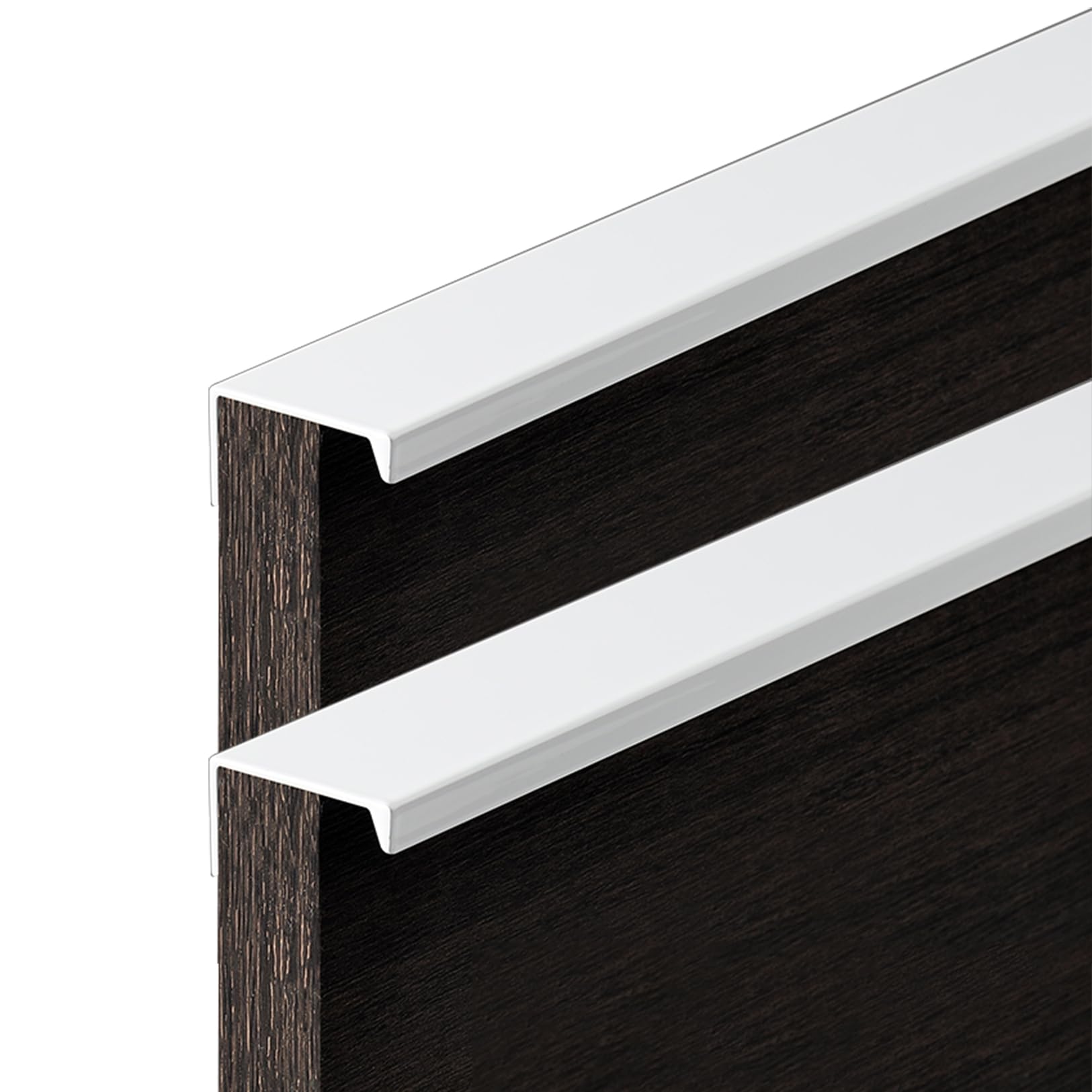 RRrawgff Invisible Handle 2 Pack Aluminum Alloy Drawer Handle Bright White Wardrobe Handle Hidden Cabinet Handle for Bedroom Bathroom Office (Length 1200mm)