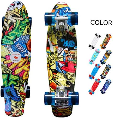 yotruth Penny Board Mini Cruiser Skateboard 22''