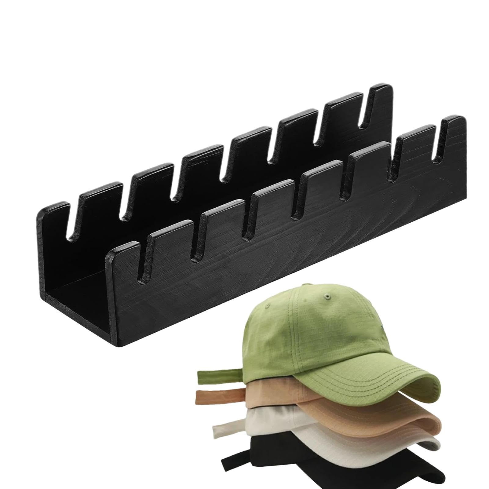 Amazon｜木製ハットラック、デスクハットスタンド,木製帽子ラック安定