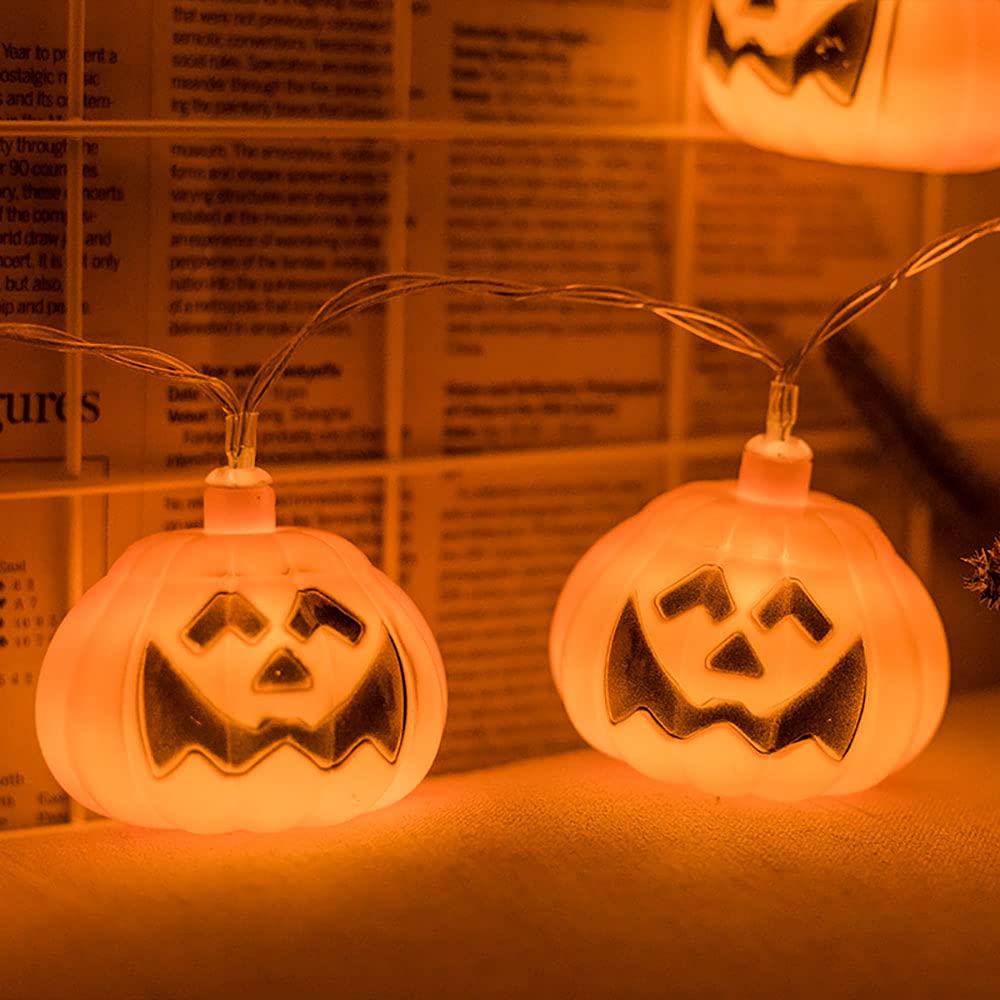 30 lumières de la citrouille à LED orange guirlande d'Halloween 3 mètres