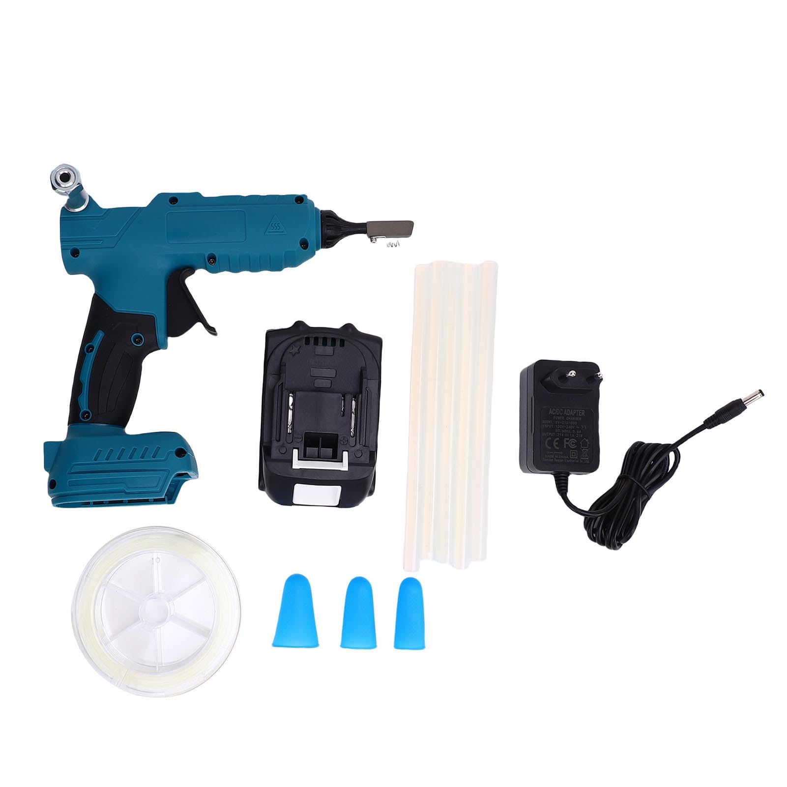 Eujgoov Bezprzewodowy Pistolet do Kleju na Gorąco ładowanie Gorącego Kleju Pistolet do Niewidocznego Okablowania światłowodowego 11 Mm Klej na Klej 220 ℃ (wtyczka UE)