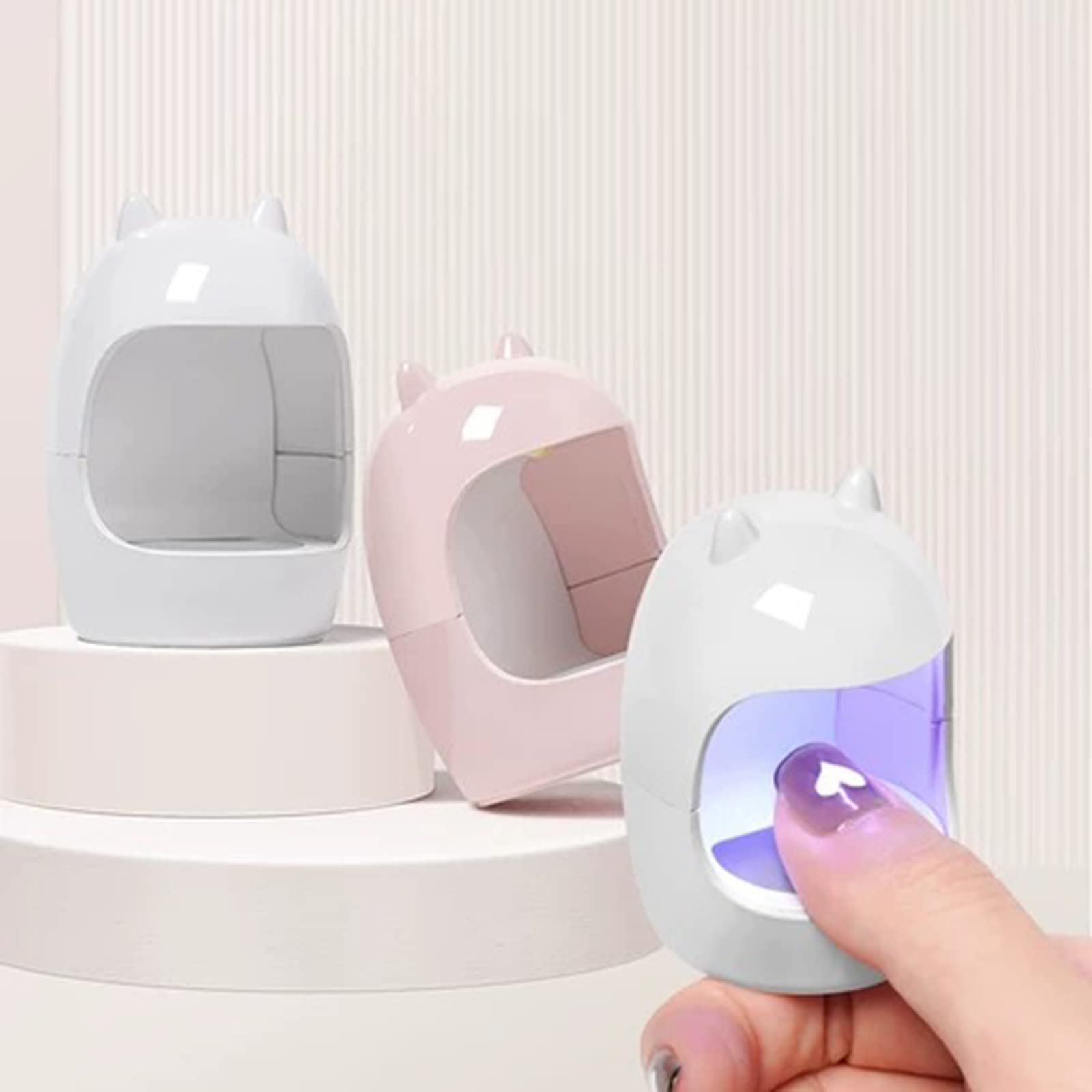 MinnowXY UV LED Nail Lamp, Portable Nail Dryer Nail Gel Polish Curing Lamp Quick-Drying UV Light Nail Lamp for Nail Art
