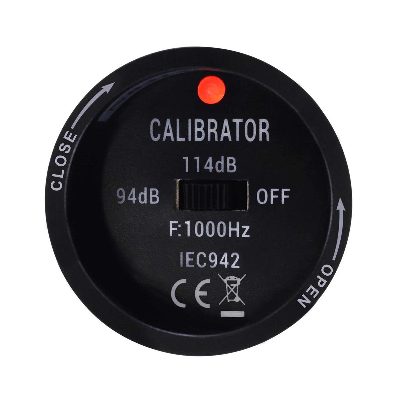 Calibratore Digitale Portatile del Livello di Rumore sonoro for fonometro 94 Db e 114 Db Classe I con Batteria Precisione +/- 0,3 Db