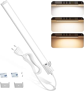 LED Schrankbeleuchtung Küche 41cm, 3000K 4000K 6500K Dimmbar Unterbauleuchte mit Berührungsloser Sensor, Unterbauleiste Ultradünnes für Küche, Schlafzimmer, Badezimmer, Flur, Treppe, Schreibtisch