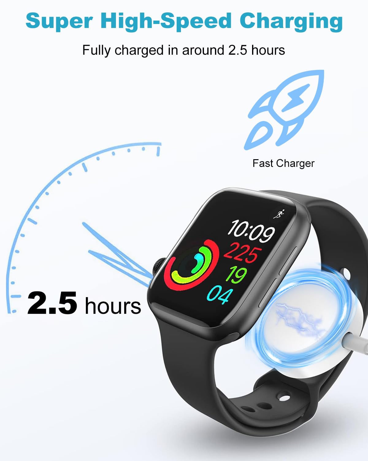 Kabel do ładowania Apple Watch, ładowarka Apple Watch 2M USB-C magnetyczna stacja dokująca, kabel ładowarki Apple Watch do Apple Watch Seria 10/9/8/7/6/5/4/3/2/SE/Ultra
